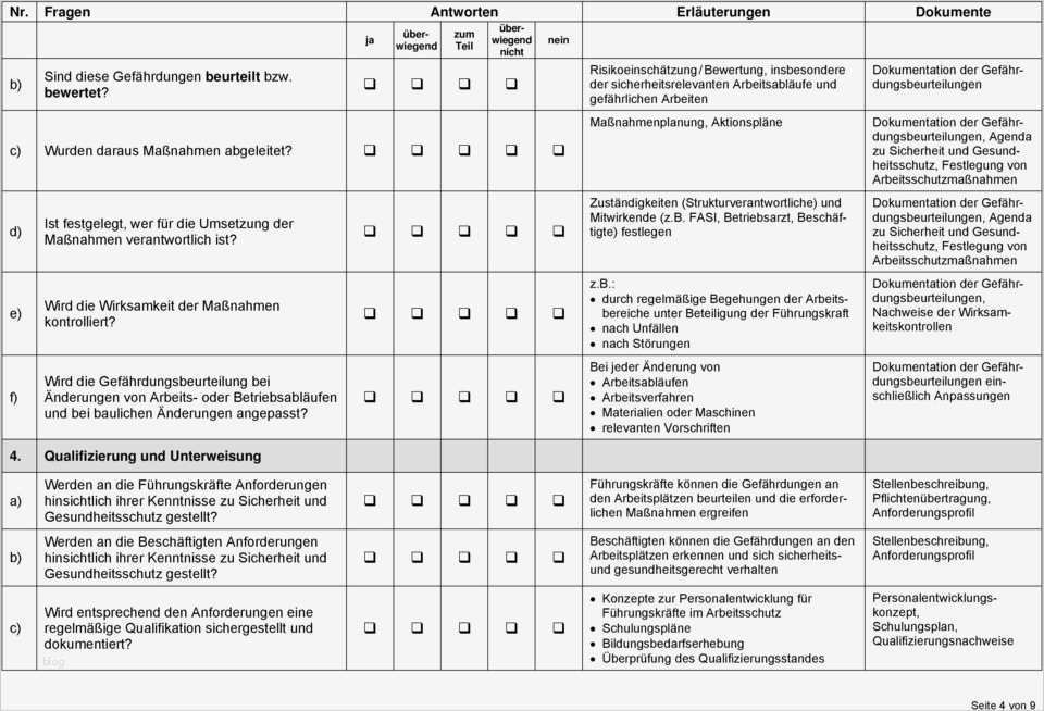 Begehungsprotokoll Arbeitssicherheit Vorlage Fabelhaft Nr Fragen Antworten Erläuterungen Dokumente 1