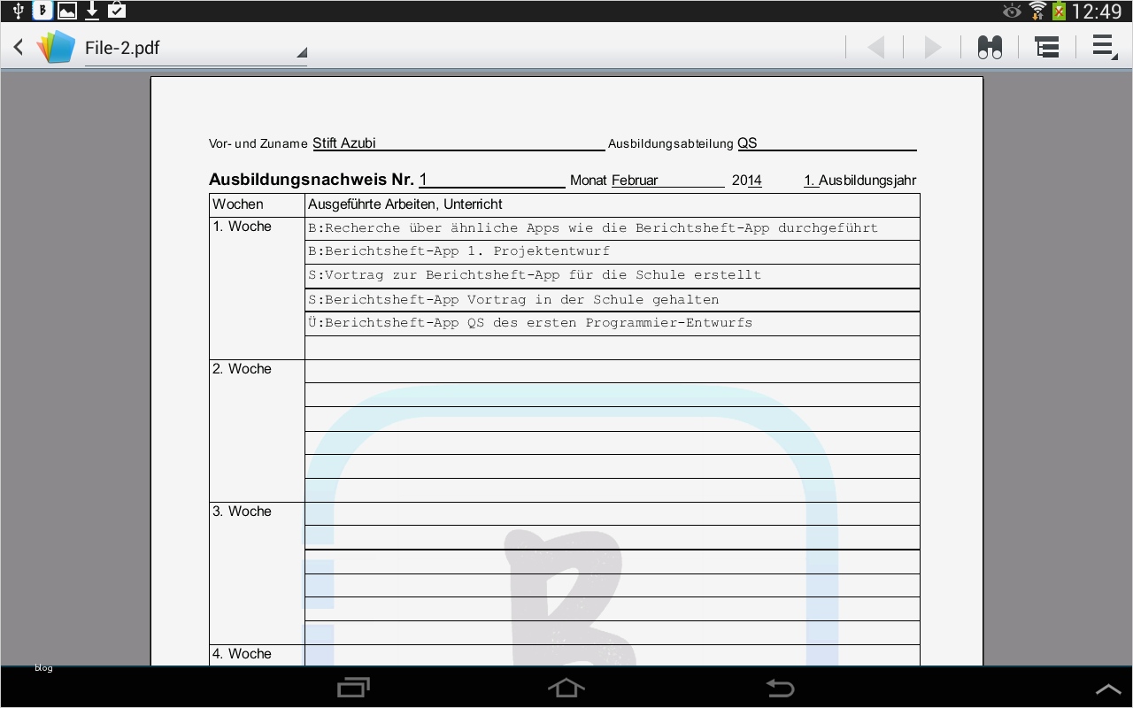 Berichtsheft Anlagenmechaniker Vorlage Genial Berichtsheft App – android Apps Auf Google Play