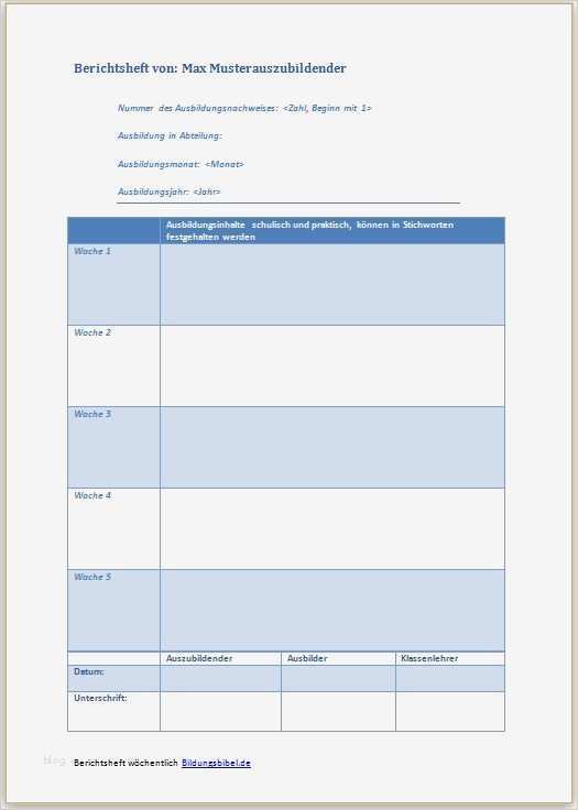 Berichtsheft Bäcker Vorlage Kostenlos Schönste Berichtsheft Vorlage Oder Ausbildungsnachweis Kostenlos