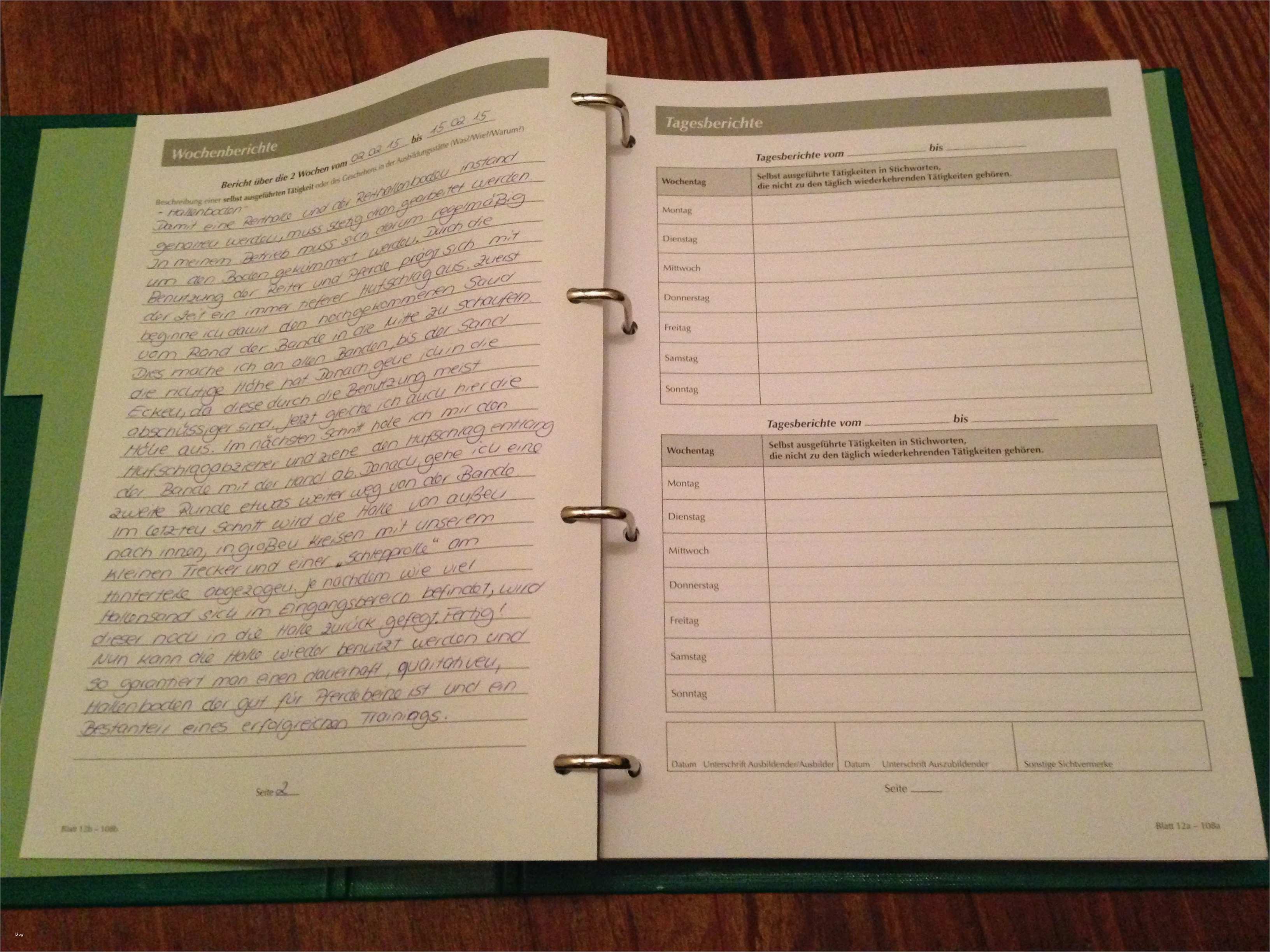 Berichtsheft Landwirt Vorlagen Gut Berichtsheft Landwirt Vorlagen