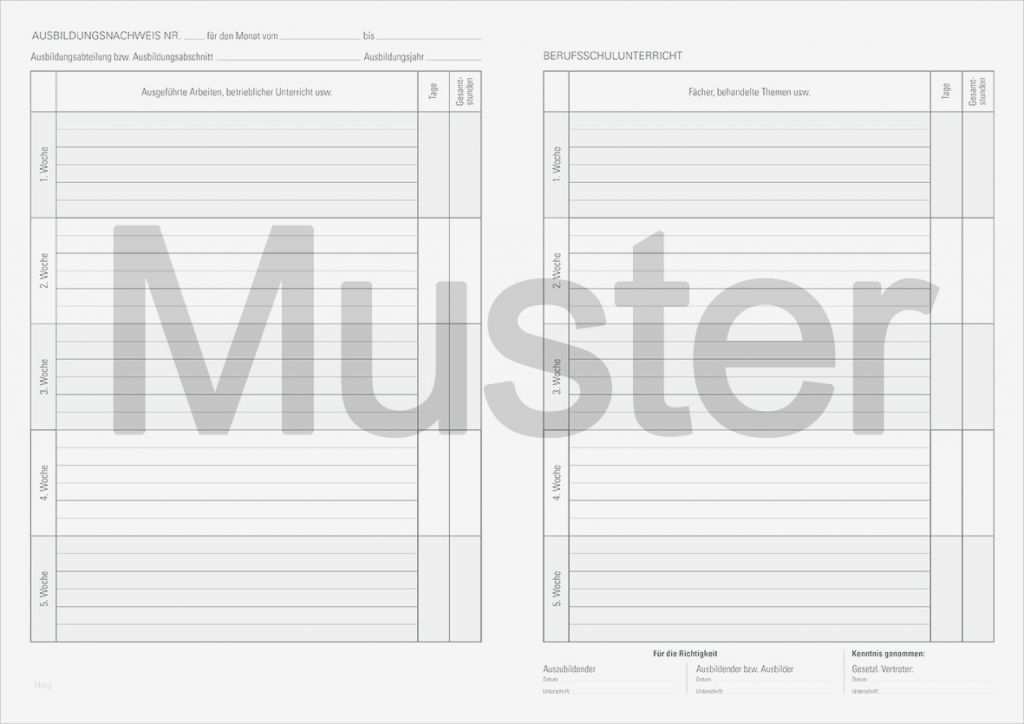 Berichtsheft Maler Und Lackierer Vorlage Beste Ausbildungsnachweis Berichtsheft – Wöchentliche