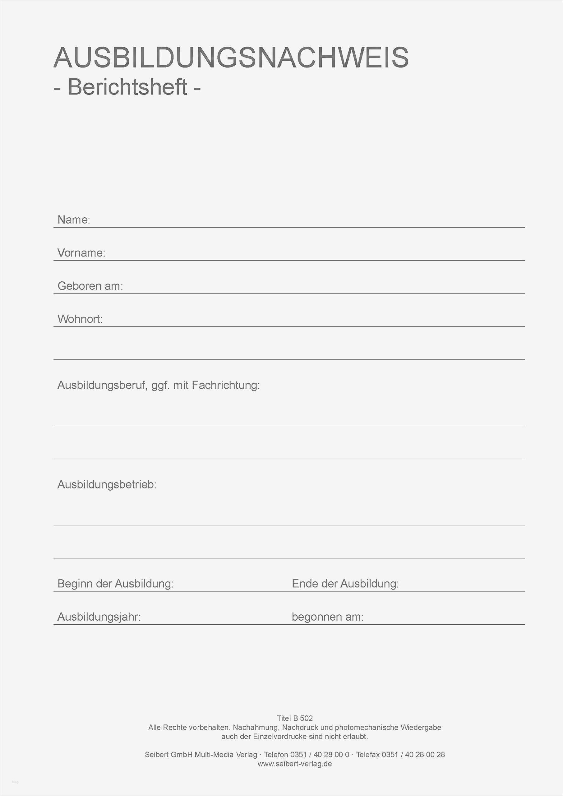 Berichtsheft Online Vorlage Angenehm Berichtsheft Pka Vorlage