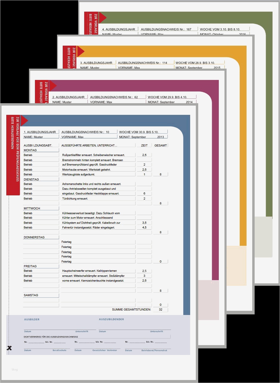 Berichtsheft Vorlage Fachkraft Für Lagerlogistik Beste Kfz Mechatroniker Berichtsheft Vorlage