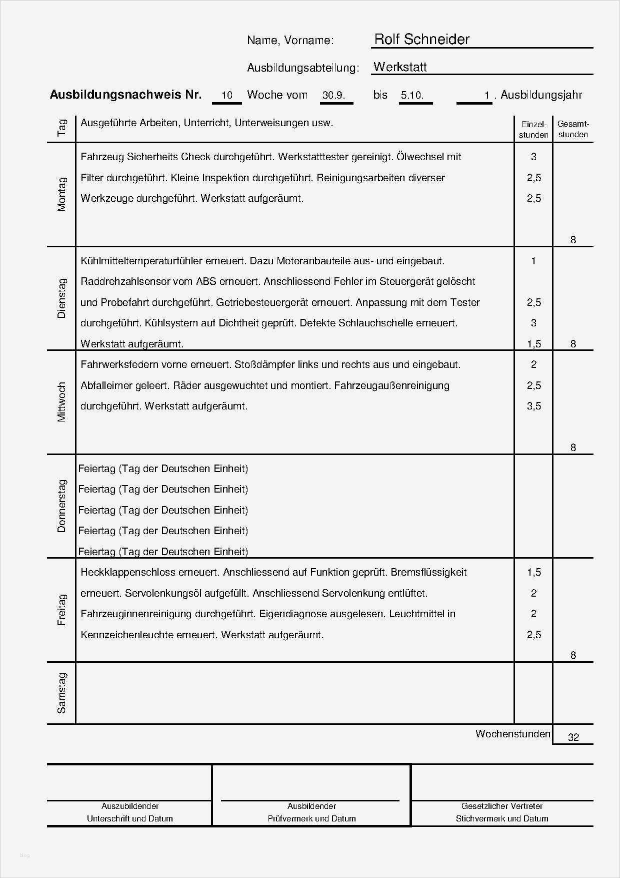 Berichtsheft Vorlage Fachkraft Für Lagerlogistik Einzigartig Beispieldruck