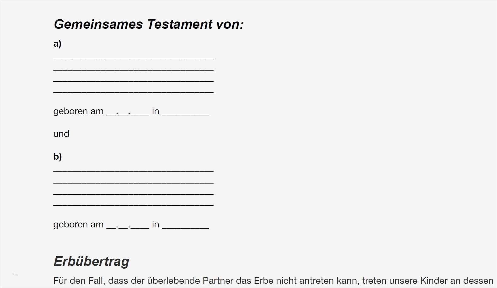 Berliner Testament Vorlage Kinderlos Elegant Vorlage Berliner Testament – Vorlagen 1001