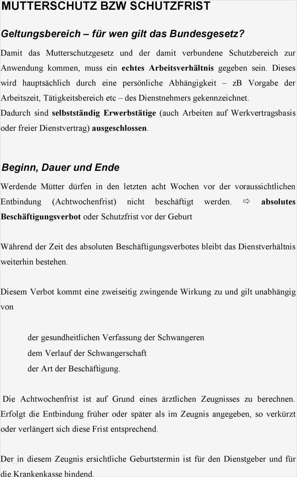 Beschäftigungsverbot Vorlage Krankenkasse Genial Mutterschutz Bzw Schutzfrist Pdf
