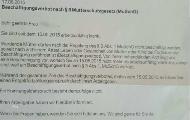 Beschäftigungsverbot Vorlage Krankenkasse Neu Beschäftigungsverbot In Der Schwangerschaft Oktober