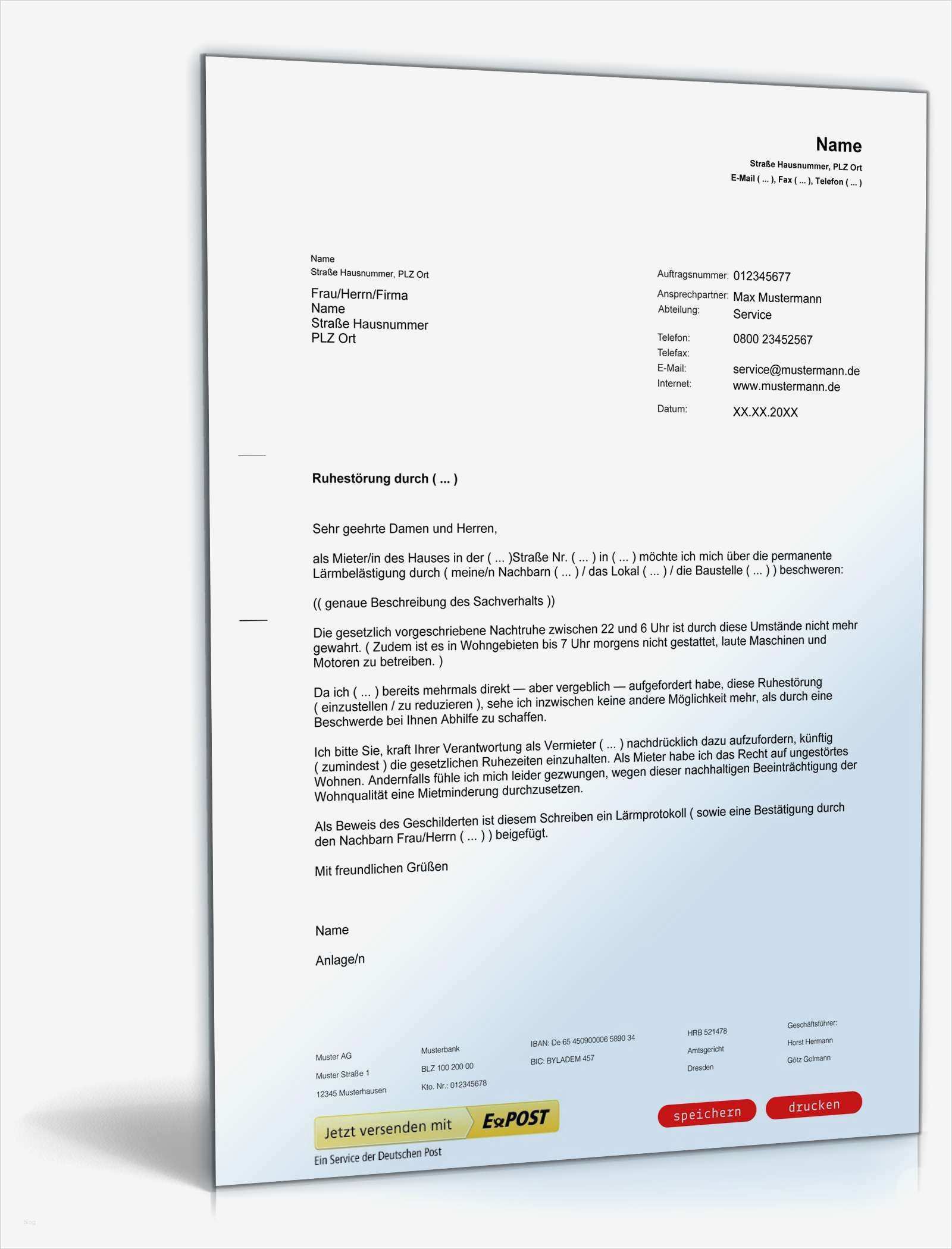 Beschwerde Kindergarten Vorlage Cool Beschwerde Beim Vermieter über Ruhestörung