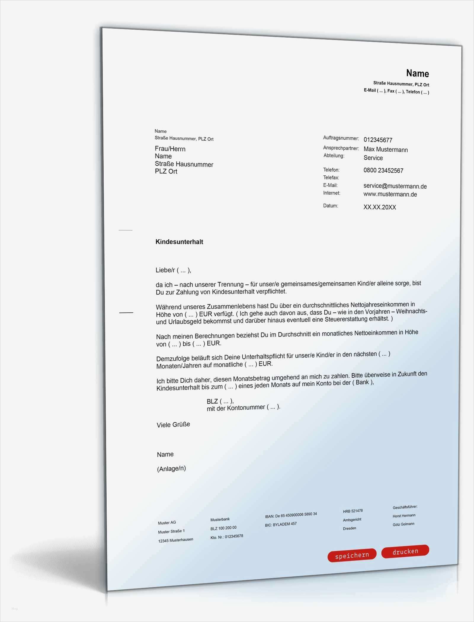 Beschwerde Kindergarten Vorlage Einzigartig Aufforderung Zahlung Kindesunterhalt