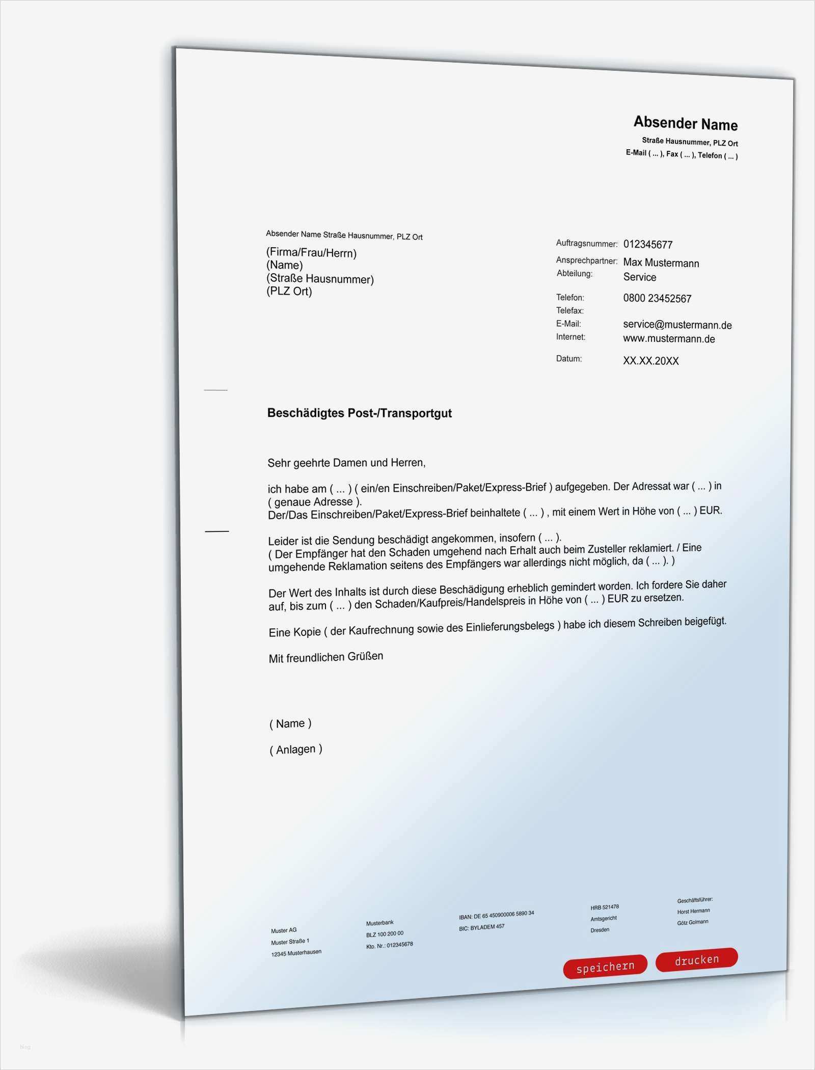 Beschwerde Kindergarten Vorlage Inspiration Beschwerde Beschädigtes Postgut Muster Vorlage Zum Download