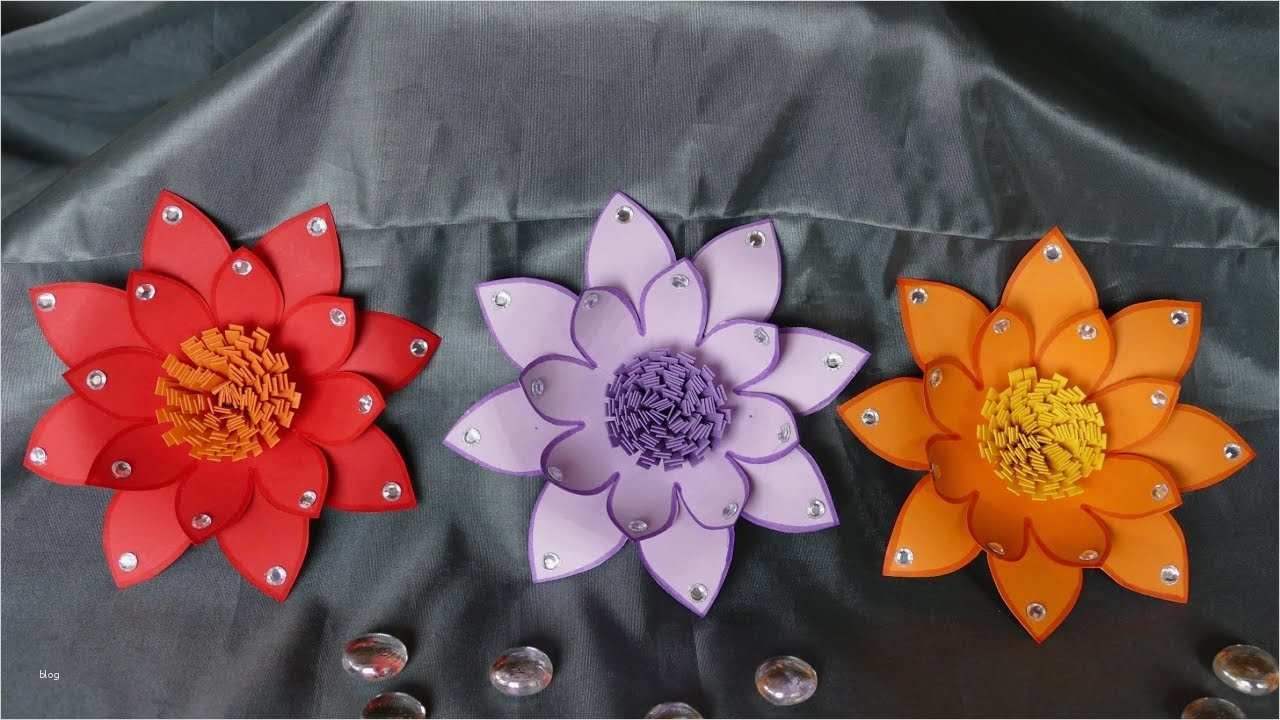 Bestecktasche Papier Vorlage Cool Blume Basteln – Papierblumen Basteln – Blüten Basteln