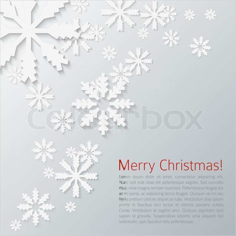 Bestecktasche Papier Vorlage Inspiration Vorlage Mit Papier Schneeflocken Vektor Illustration Eps10