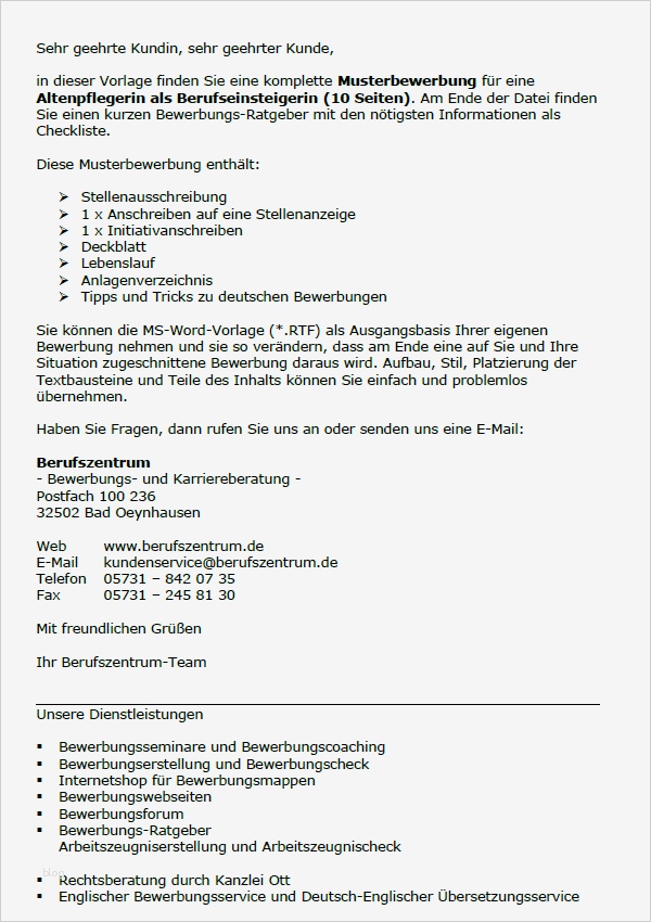 Bewerbung Als Altenpflegehelferin Vorlage Neu Bewerbung Altenpfleger Altenpflegerin Berufseinsteiger