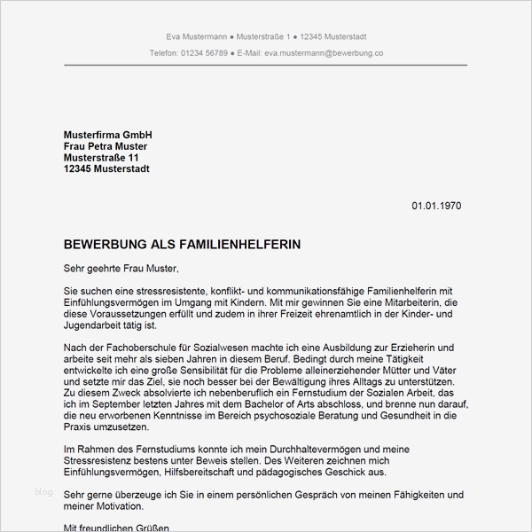 Bewerbung Als Fachlagerist Vorlage Cool Bewerbung Als Familienhelfer Familienhelferin Bewerbung