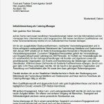 Bewerbung Ausbildung Drogistin Vorlage Neu Bewerbung Catering Manager Berufseinsteiger sofort