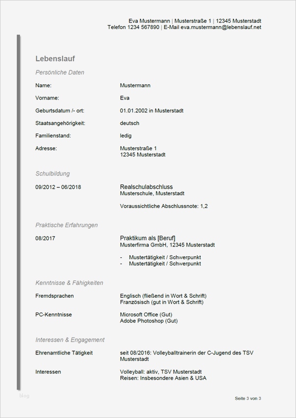 Bewerbung Ausbildung Einzelhandelskaufmann Vorlage Wunderbar Bewerbung Ausbildung Tabellarischer Lebenslauf