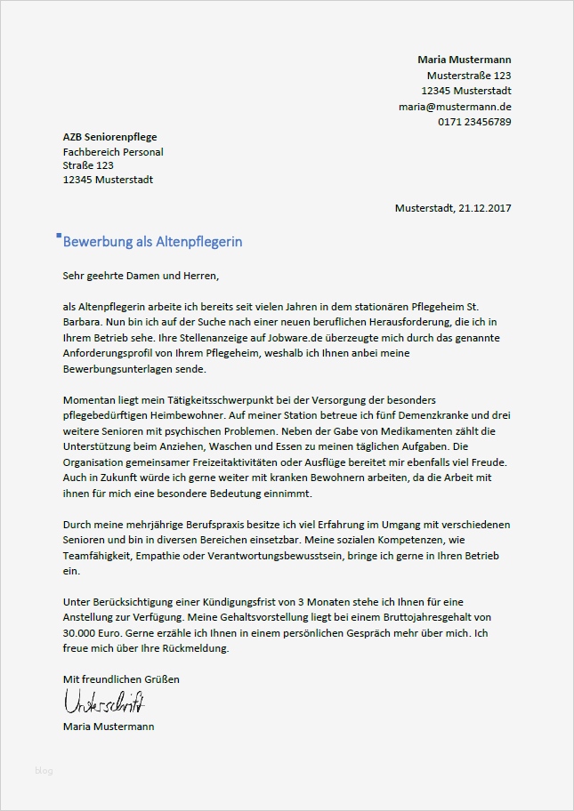Bewerbung Bundesfreiwilligendienst Vorlage Genial Bewerbung Als Altenpfleger Altenpflegerin Tipps Und