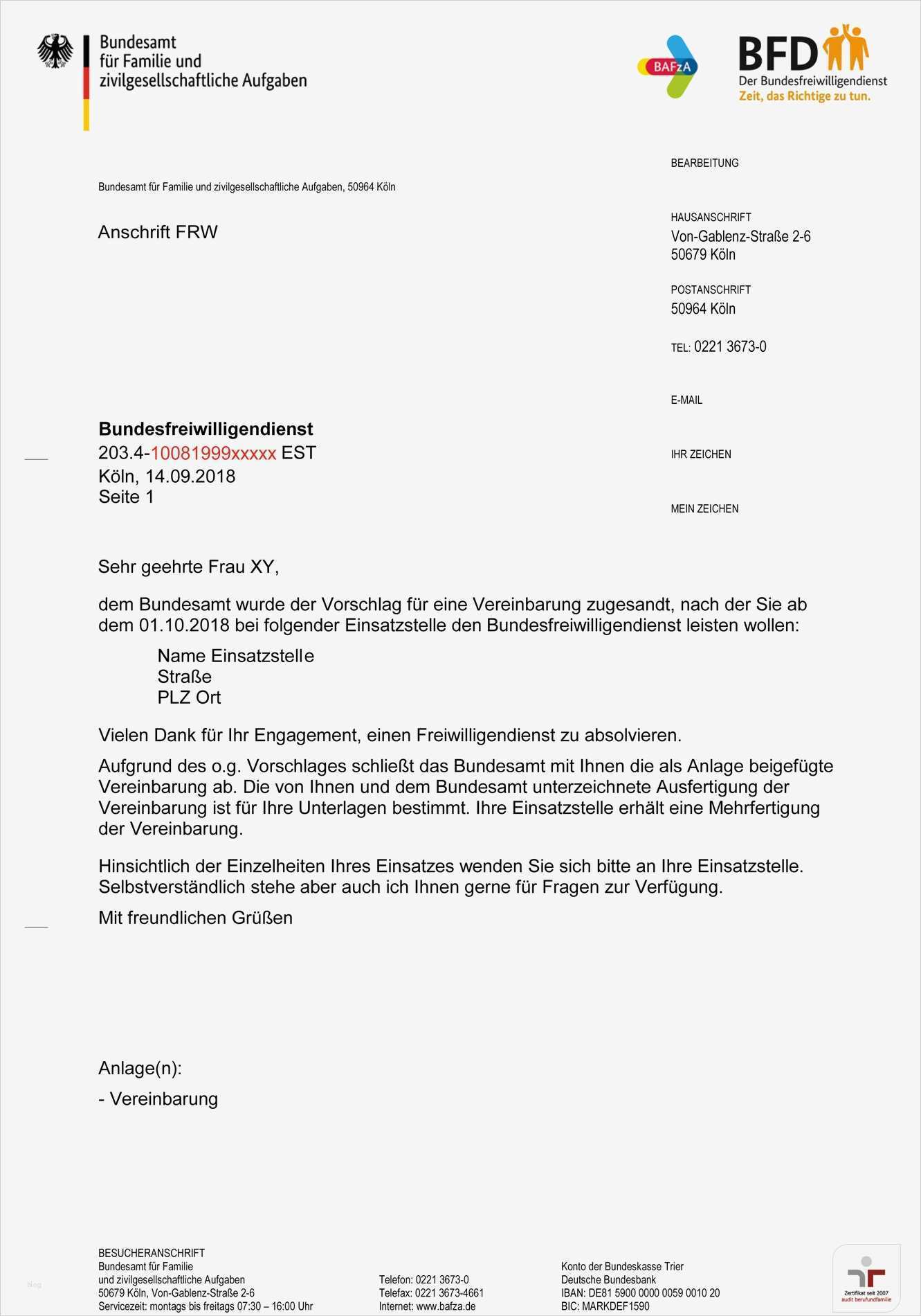 Bewerbung Bundesfreiwilligendienst Vorlage Inspiration Bewerbungsschreiben Bufdi Muster