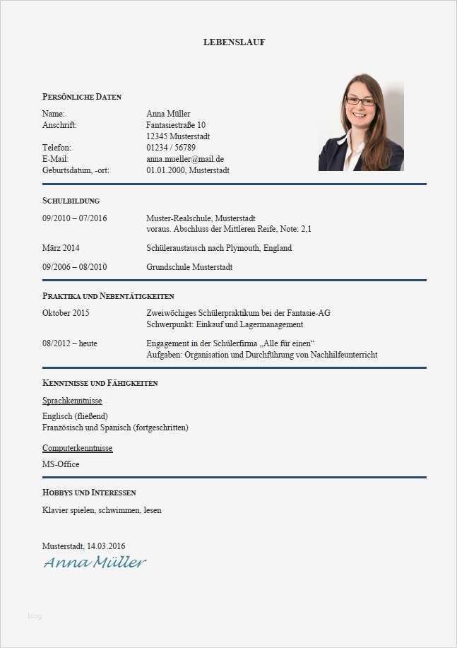 Bewerbung Bundesfreiwilligendienst Vorlage Schönste Der Lebenslauf