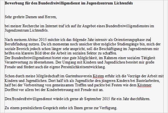 Bewerbung Für Ein Fsj Vorlage Beste Hi Ich Wollte Mich Für Ein Bufdi Jahr Im Jugendzentrum