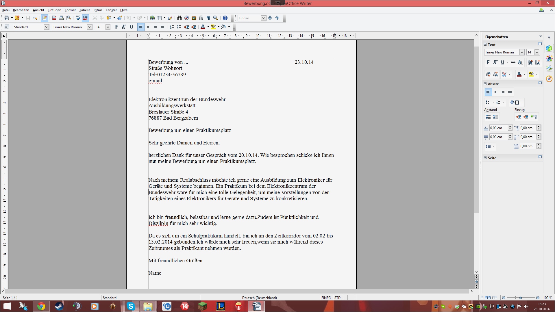 Bewerbung Für Ein Schülerpraktikum Muster Vorlage Erstaunlich Bewerbung Für Ein Schulpraktikum Schreiben