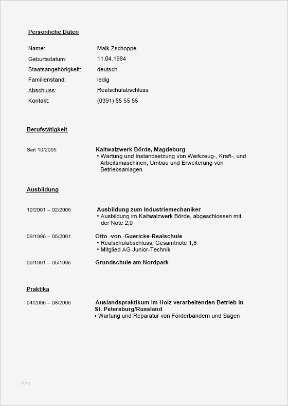 Bewerbung Industriemechaniker Vorlage Angenehm Musterbewerbung Industriemechaniker Muster Kostenlos Zum