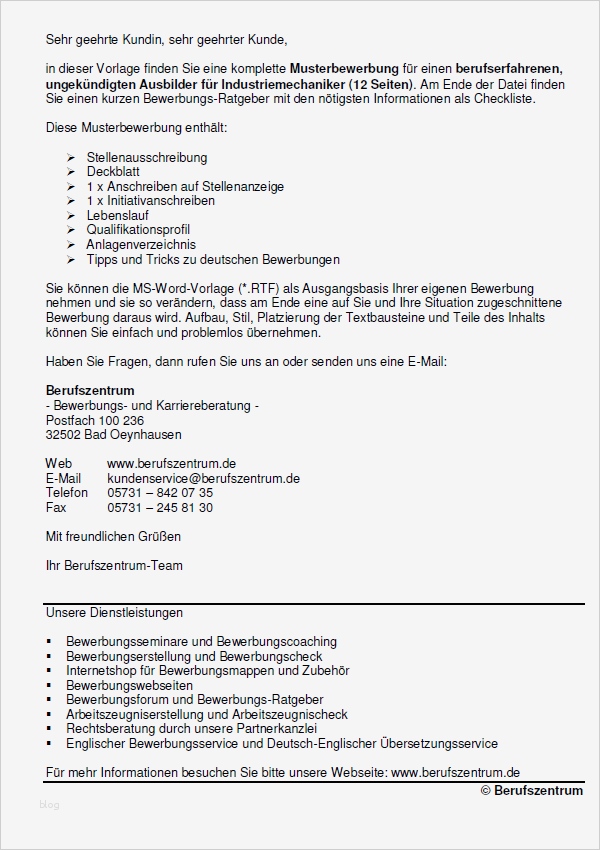 Bewerbung Industriemechaniker Vorlage Best Of Bewerbung Ausbilder Für Industriemechaniker