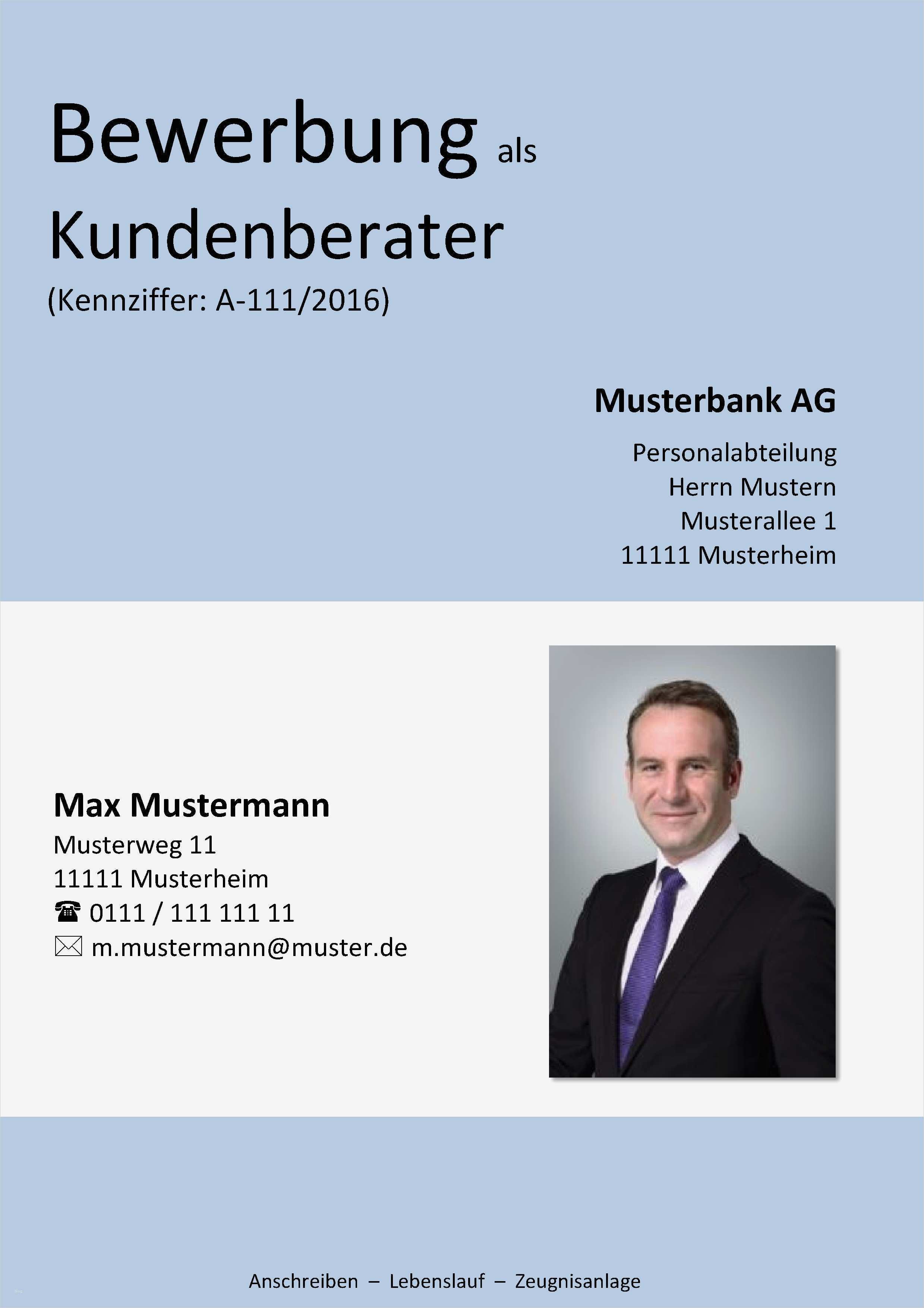 Bewerbung Kundenberater Vorlage Erstaunlich Deckblatt In Der Bewerbung über 100 Kostenlose Muster
