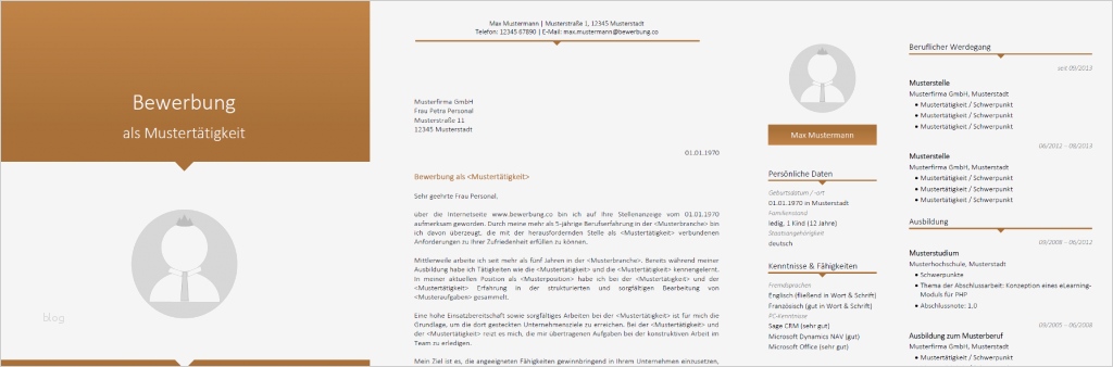 Bewerbung Lebenslauf Vorlage 2017 Genial Bewerbung Muster & Vorlagen Kostenlos Herunterladen