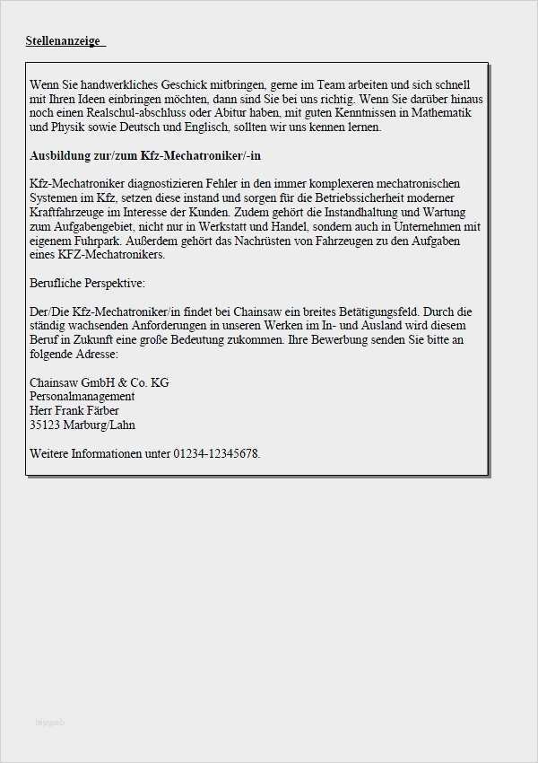 27 Cool Bewerbung Mechatroniker Vorlage Modelle 1 Bewerbung Mechatroniker Vorlage Elegant Schön Mustervorlage Galerie Dokumentationsvorlage