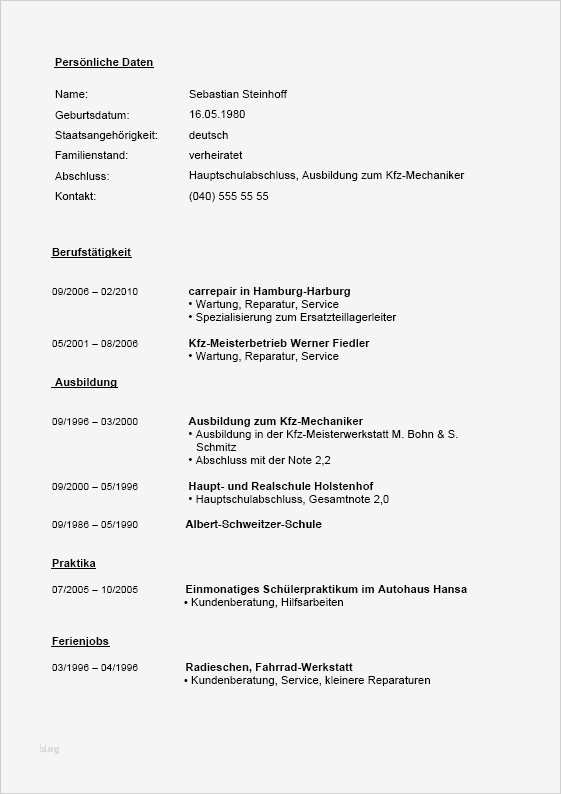 Bewerbung Mechatroniker Vorlage Hübsch Kfz Mechaniker Kfz Mechatroniker Bewerbungs Paket