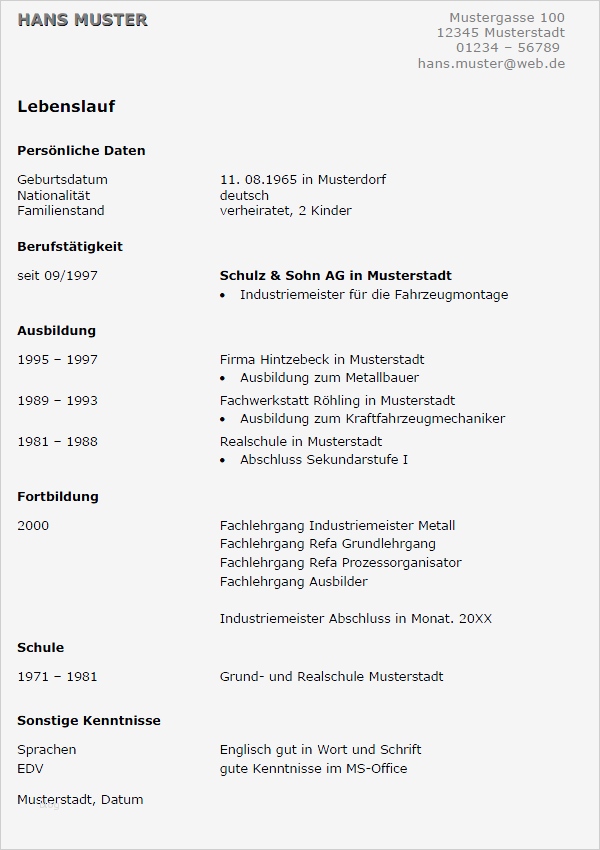 Bewerbung Meisterstelle Vorlage Inspiration Bewerbung Instutrie Meister Gekündigt