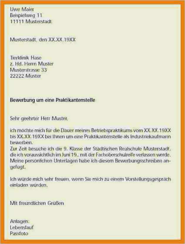 Bewerbung Praktikum Umschulung Vorlage Erstaunlich 29 Schönste Bewerbung Praktikum Kindergarten 9 Klasse