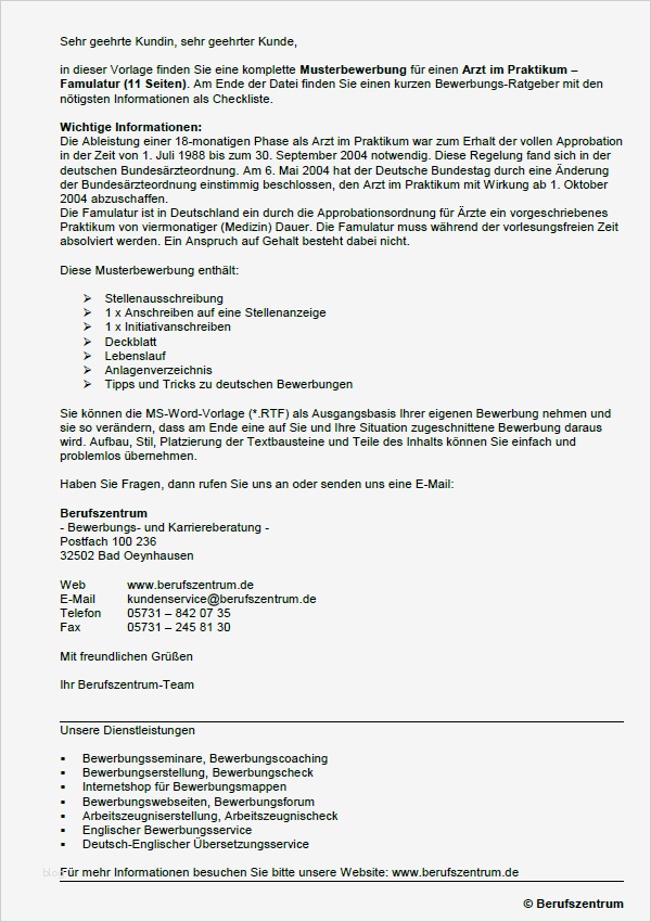 Bewerbung Praktikum Umschulung Vorlage Erstaunlich Bewerbung Arzt Praktikum Famulatur sofort Download