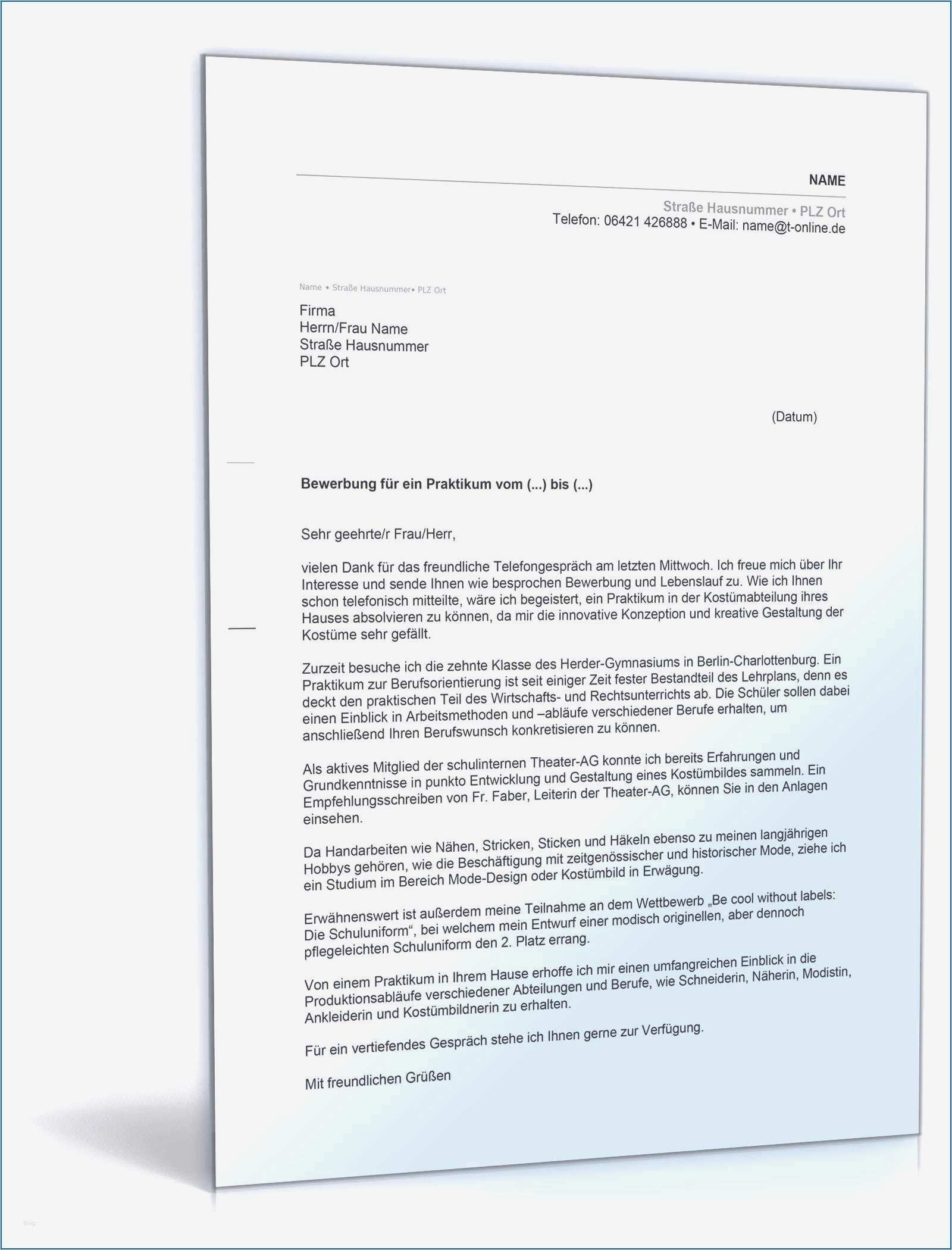 Bewerbung Praktikum Umschulung Vorlage Schön Praktikum Bewerbung Vorlage Design