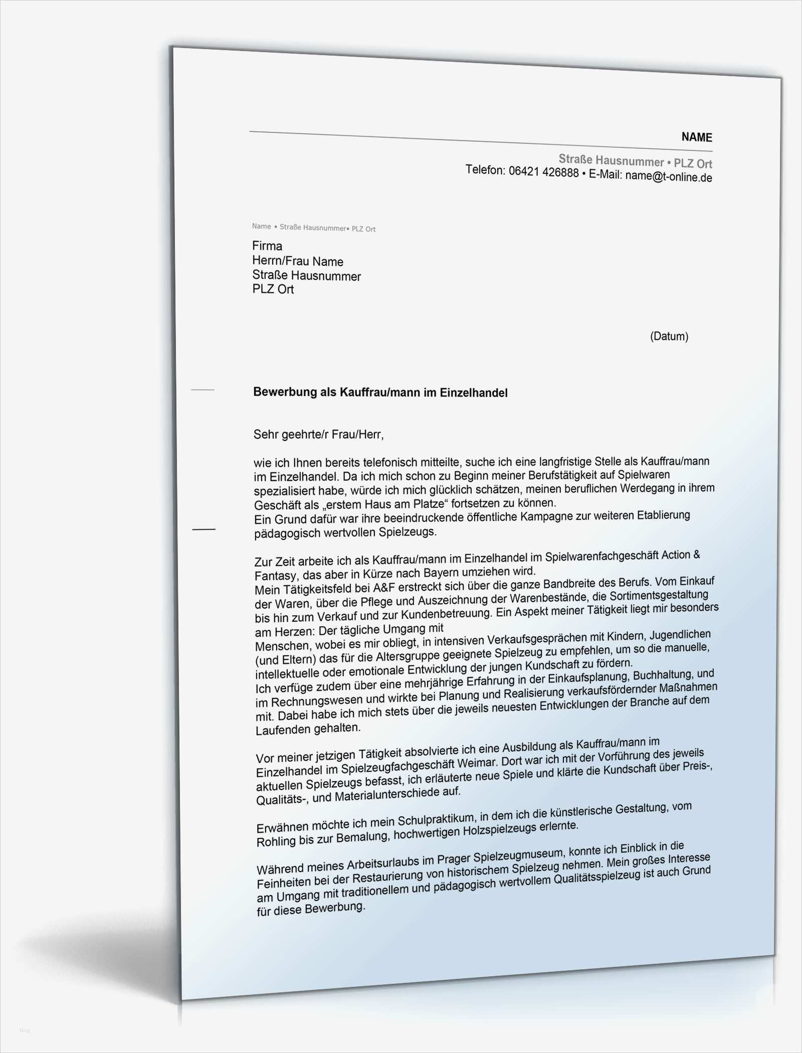 Bewerbung Verkäuferin Teilzeit Vorlage Bewundernswert Anschreiben Bewerbung Einzelhandelskaufleute