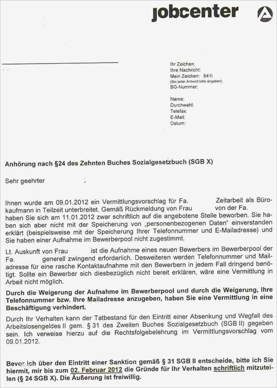 Bewerbung Vermittlungsvorschlag Vorlage Cool Bewerbungsschreiben Muster Bewerbungsschreiben Jobcenter