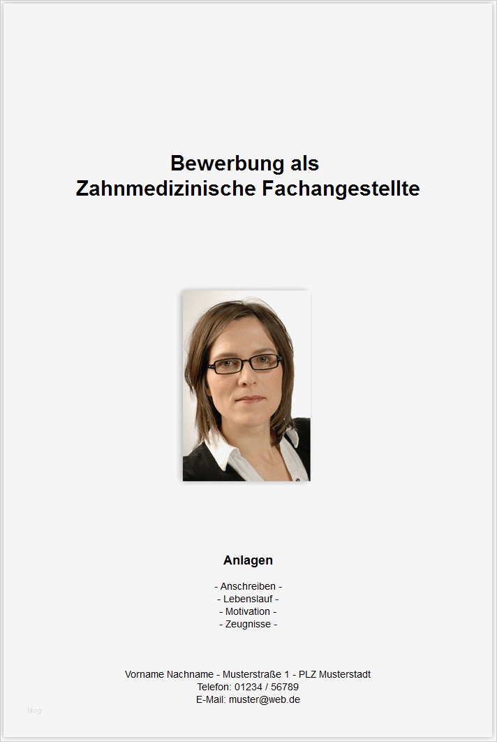 Bewerbung Zahnmedizinische Fachangestellte Vorlage Elegant Bewerbungsdeckblatt