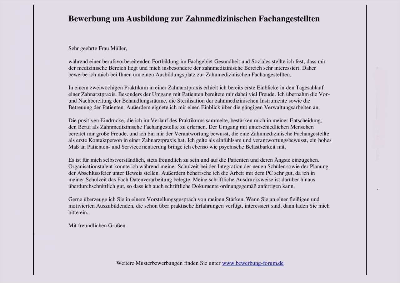 Bewerbung Zahnmedizinische Fachangestellte Vorlage Erstaunlich Zahnmedizinische Fachangestellte Bewerbung