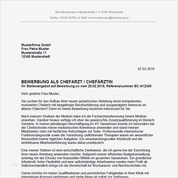 Bewerbung Zahnmedizinische Fachangestellte Vorlage Schönste Bewerbung Als Chefarzt Chefärztin Bewerbung