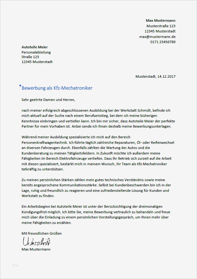 Bewerbung Zum Kfz Mechatroniker Ausbildung Vorlagen Bewundernswert Bewerbung Als Kfz Mechatroniker Tipps Und Bewerbungsmuster