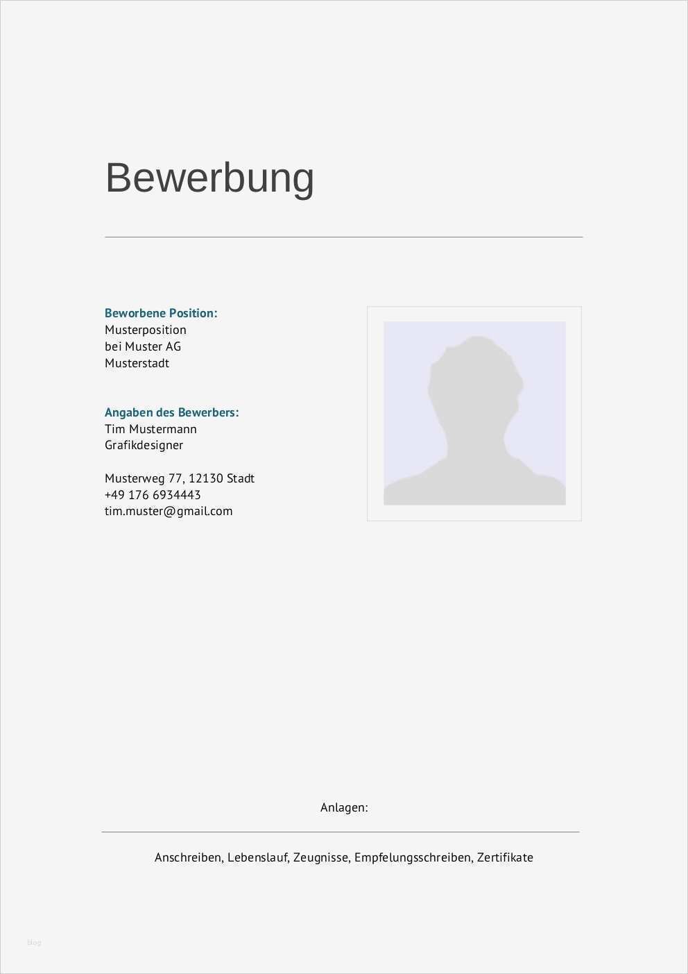 Bewerbungsmappe Deckblatt Vorlage Beste Bewerbung Deckblatt Muster Vorlage 7