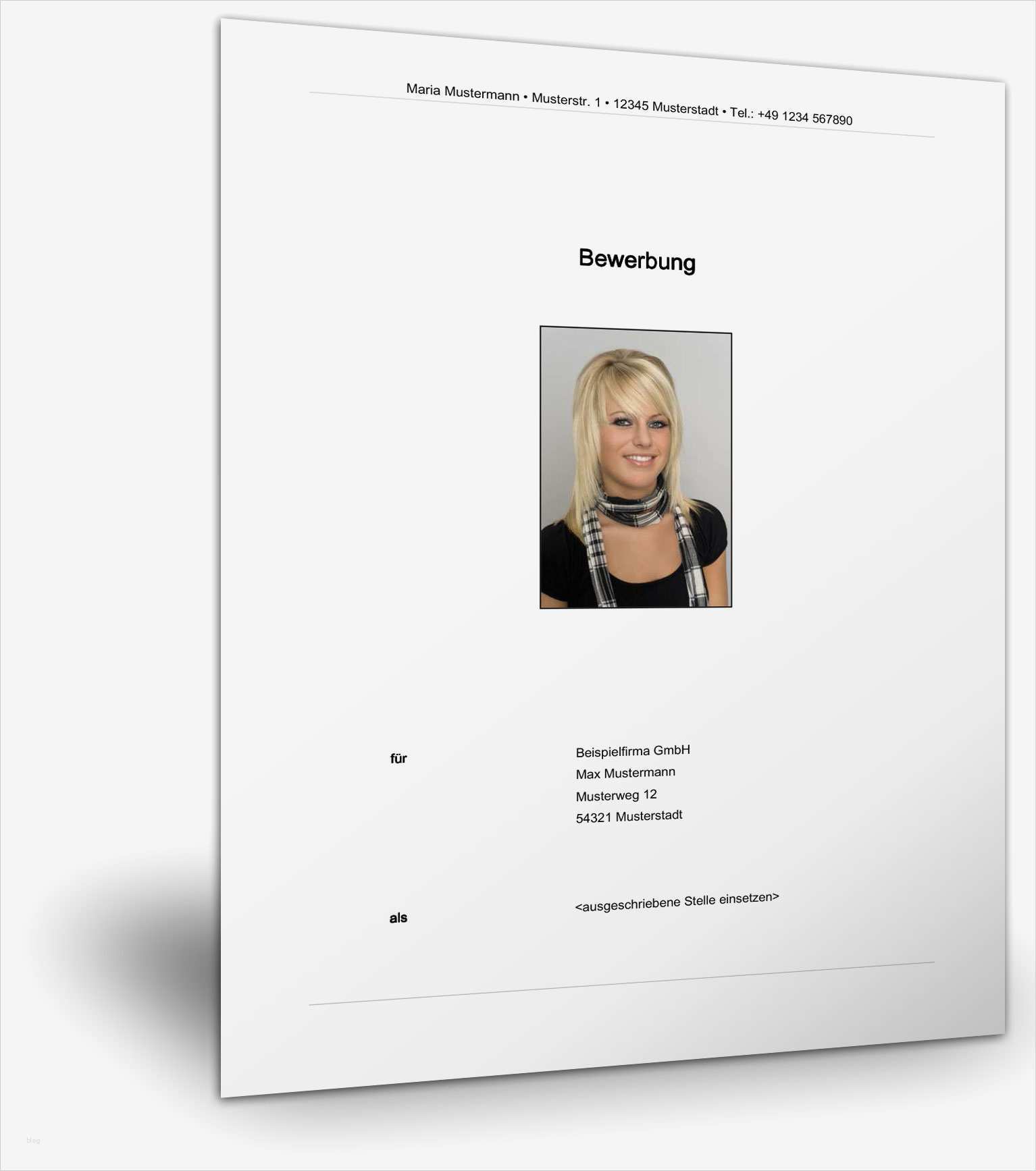 Bewerbungsmappe Deckblatt Vorlage Bewundernswert Initiativbewerbung › Der Mustermann