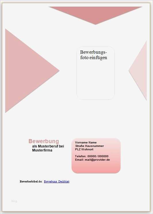 Bewerbungsmappe Deckblatt Vorlage Luxus Bewerbung Deckblatt Beispiel Muster Vorlage Kostenlos