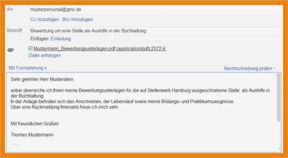 Bewerbungsschreiben Per Email Vorlage Erstaunlich 9 Bewerbungs Email Vorlage