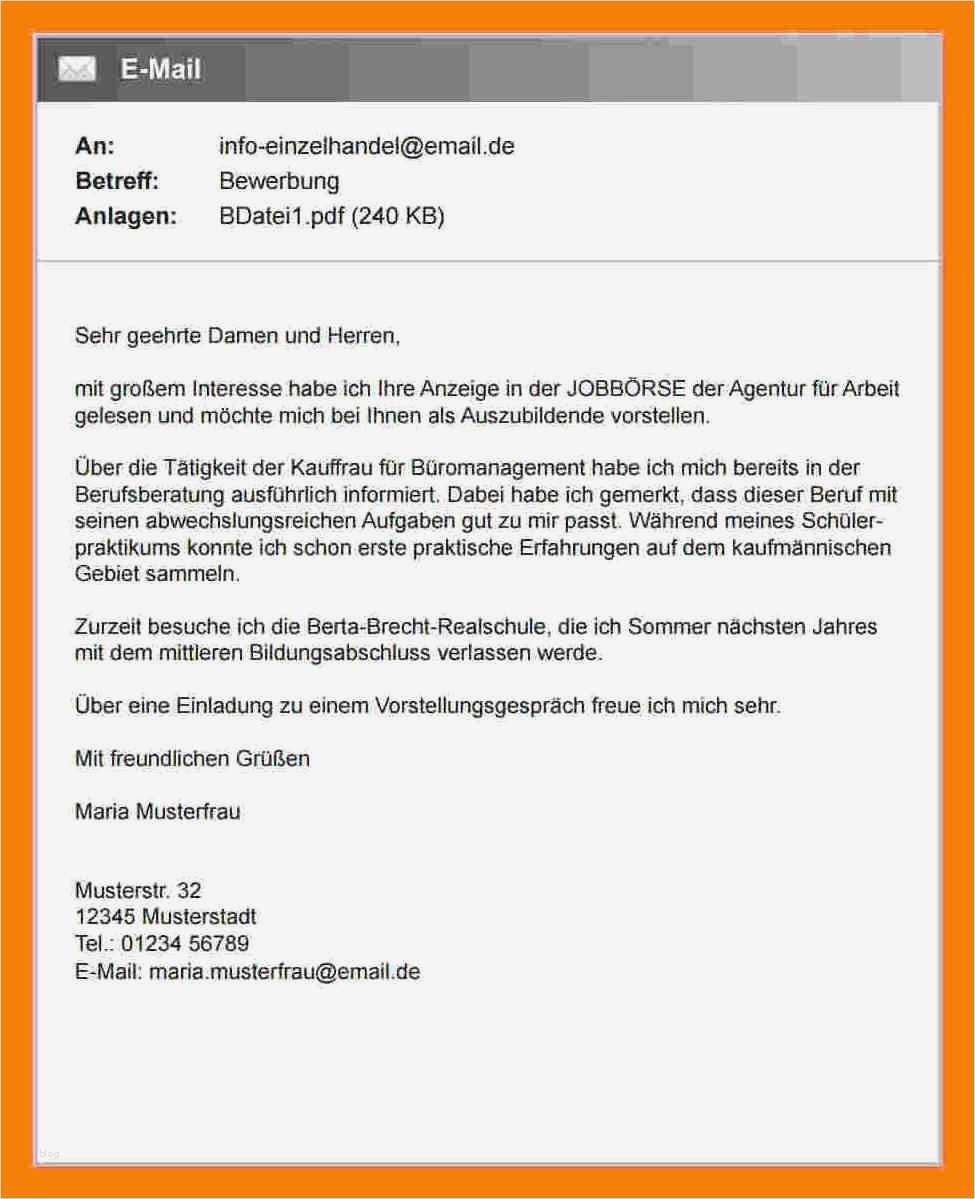 Bewerbungsschreiben Per Email Vorlage Genial 13 Bewerbungsschreiben Per Email Muster