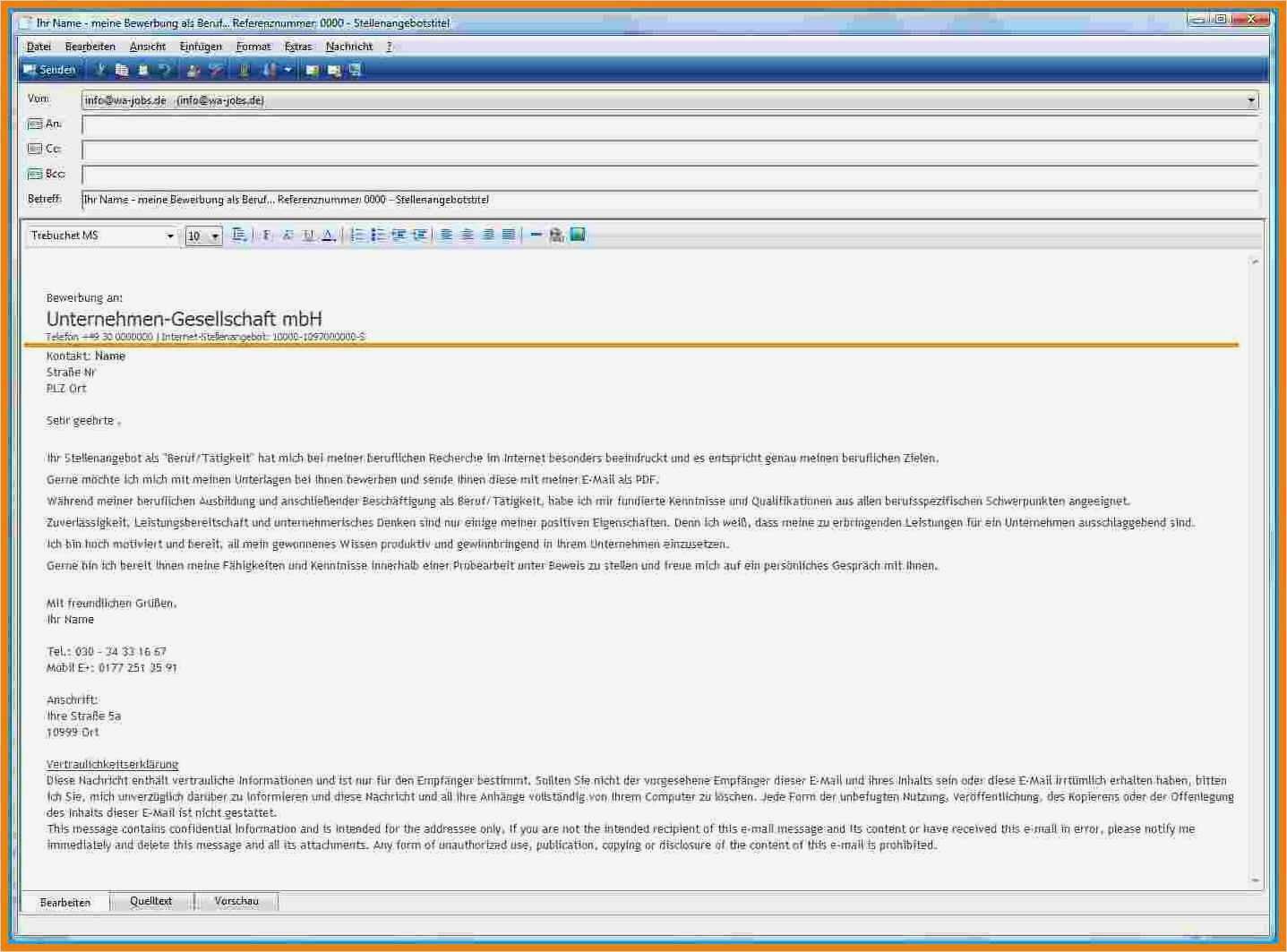 Bewerbungsschreiben Per Email Vorlage Großartig 12 Bewerbung Per Email Was Schreibt Man In Mail