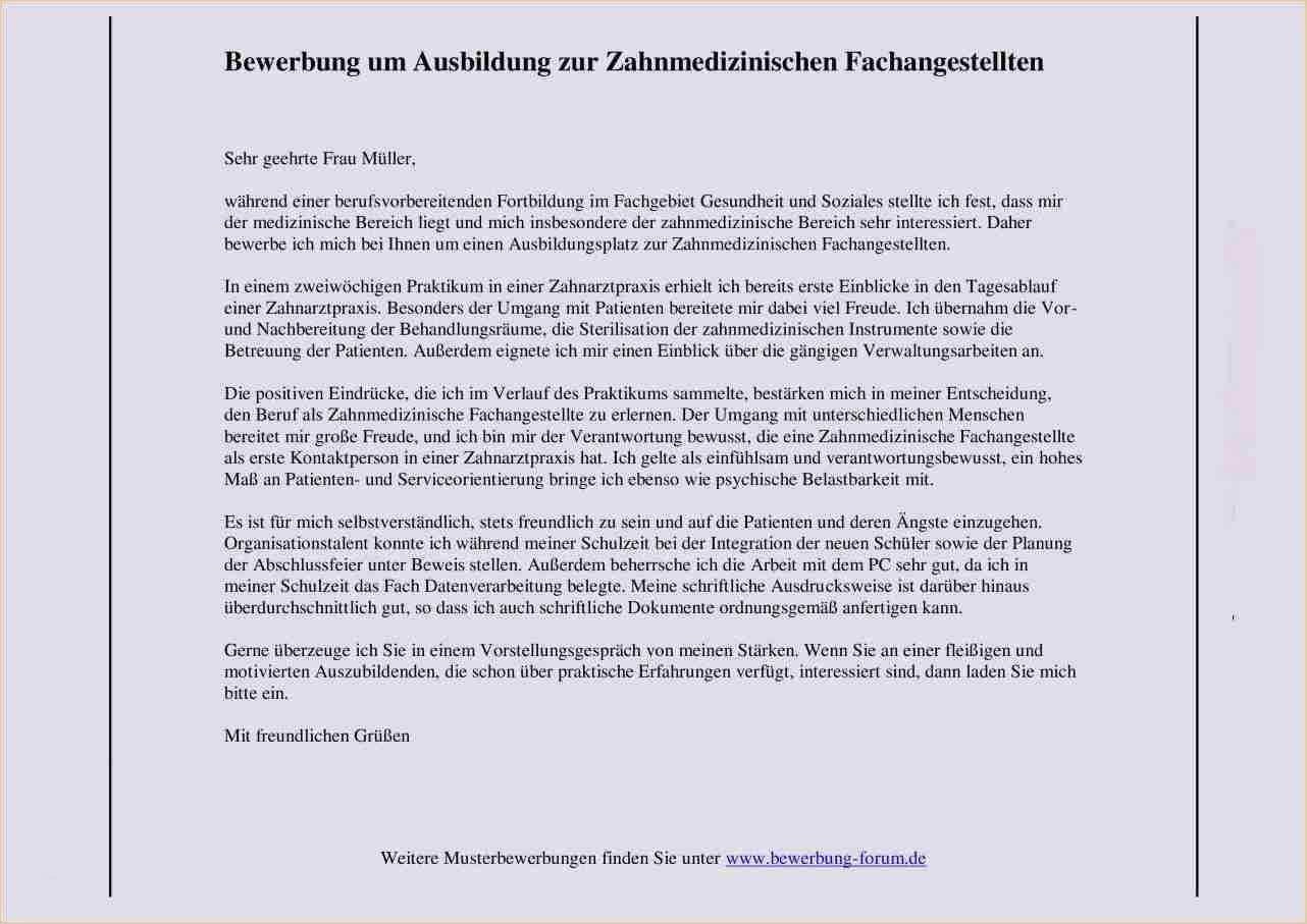 Bewerbungsschreiben Sätze Vorlagen Angenehm Zfa Bewerbung Zahnmedizinische Fachangestellte Muster