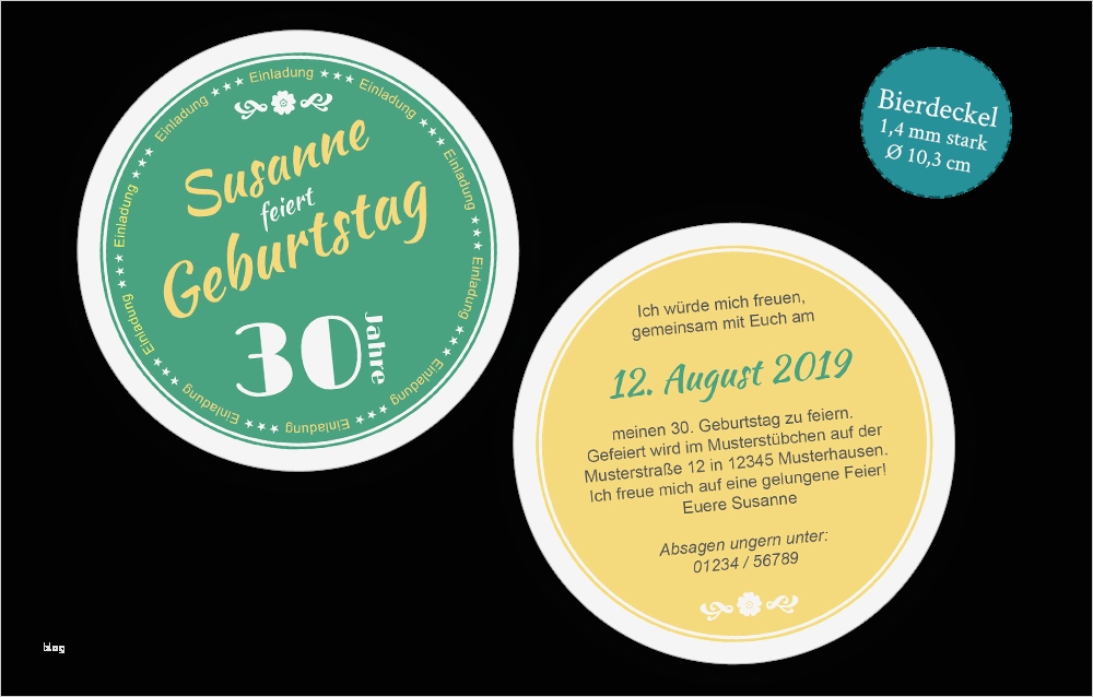 Bierdeckel Gestalten Vorlage Erstaunlich Besondere Geburtstagseinladung Als Bierdeckel