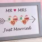 Bilderrahmen Basteln Vorlage Best Of Just Married Bilderrahmen Zur Hochzeit Mit Armor Pfeilen